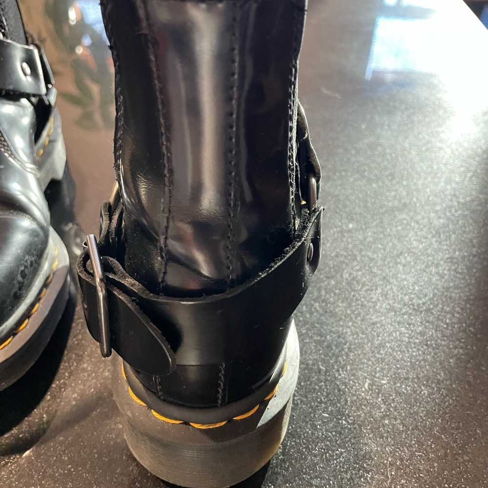 Dr. Martens 2976 Harness Chelsea Black Leather Boots - Picture 8 of 10